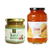 초록원 파인애플망고잼 1kg +카야하우스 카야잼 그린 240g