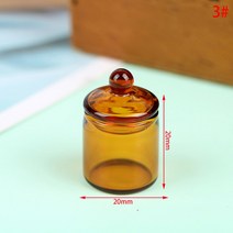 미니하우스 레진아트세트 미니어처 1:12 인형 집 유리 캔디 항아리 커피 콩 저장 병 부엌 장식 장난감, 03 C