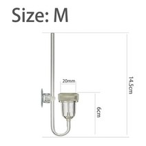 수족관 아크릴 u-tubes 흡입 컵 co2 디퓨저 이산화탄소 체크 밸브 반응기 조절기 물고기 탱크 라이브 플랜트, 슈퍼엠