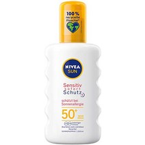 독일 NIVEA SUN Sensitiv Instant Protection 선 스프레이 안티 선 알레르기 SPF 50 200 ml 민감한 피부를 위한 선크림 태닝오일 선스프레이