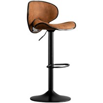 홈바 의자 럭셔리 경량 등받이 심플 모던 리프트, 노블브라운385mm대형섀시60-80cm