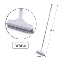 Vloer Schrobborstel 2 In 1 Lange Afneembare Wisser Magische Bezem Schraper Keuken Schoonmaak Tool, 03 WHITE