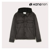 행텐 행텐 남성 후드 디테처블 스웨이드 트러커 자켓-BI9R071120569