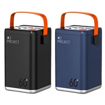 HANI 캠핑용 대용량 초고속 보조배터리 아웃도어 비상전원100000mAh 66W 220V 양방향 충전, 블랙