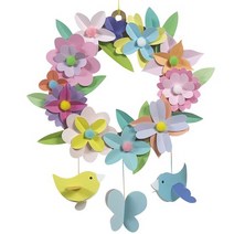 DIY 종이꽃 리스 만들기 봄 방꾸미기 인테리어, 없음