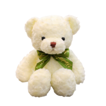 네이처타임즈 곰돌이 테디 봉제인형, 리본 화이트, 30cm