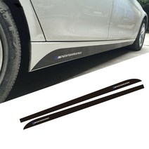 BMW 사이드 스티커 M퍼포먼스 사이드 데칼 엠블럼 전차종 사용가능, 1개, 무광3D카본