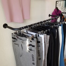 무광 벽면행거 틈새행거 철제 벽행거 의류매장 포인트 가정용 다용도, 블랙