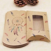 선물포장박스 종이박스 포장상자 사탕 마카롱 포장 선물을위한 창이있는 싸바리박스 56, 50개, 사진 쇼와 동일