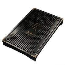 전통 원목 다도 차판 차 트레이 중국 직사각형 재사용 가능한 빨 세련된 사무실 회의, 검은색