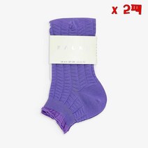 FALKE Ribbed ankle-length cotton-blend socks 팔케 골지 앵컬-렝스 코튼-블렌드 양말 2팩