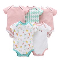 맘스케어 신생아용 파스텔 심플바디수트 5p 세트