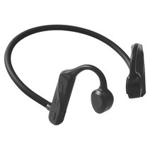 MTSHOP 블루투스 골전도 헤드폰 가정용 9D 고충실도 서라운드 사운드 이어 후크 이어폰, 포장 크기 6.69x4.25x0.67inch, 플라스틱, 검은 색