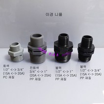 (3/4인치-1/2인치) 이경니플 20A-15A (회색)
