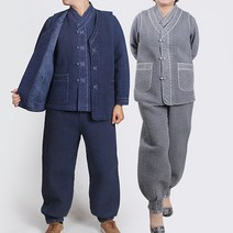 매듭우리옷 MC303 순면누빔 스테치 담저고리 조끼 바지