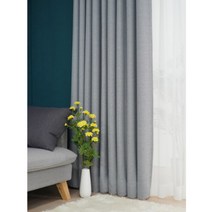 엠제이데코 스카이 그레이 암막커튼