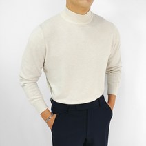 로니제이 남자 부드러운 이너티 반목 반폴라 니트