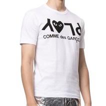 꼼데가르송 [명품]꼼데가르송 남성 반팔티 P1T068 WHITE BLACK P1T068WHITE..