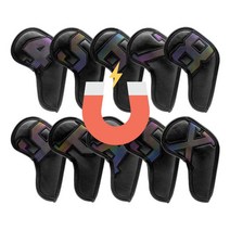 자석 세트 가죽 홀로그램 아이언커버 골프 10개 블랙 217606EA * HONI, 본상품선택