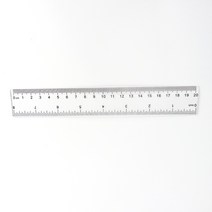 휴대용 소형 플라스틱자 학용품 필통 파우치보관 인치자 센치자 20cm