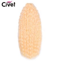 물 직조 합성 크로 셰 뜨개질 머리카락 3Pcs Ombre Braiding 헤어 익스텐션 열정 Twist Hair Blonde Pink 22 Inch, 22inches-55cm, Gold-S
