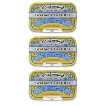 GRETHER'S Grethers Pastilles Sugar Free Formula for Dry Mouth 무설탕 블랙 캔디 3팩 2.1 온스 Blackcurrant, 1개, 1개