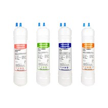 야자수카본 국내생산 현대큐밍 정수기 필터 호환 HP-651W 전체세트 4개, (나노업그레이드) 11인치단방향4개(651WHQ)