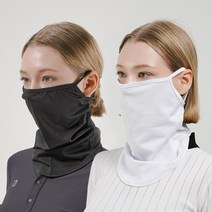 엔조이핏 쿨 골프마스크 자외선차단 얼굴햇빛가리개 스포츠 운동용, 블랙