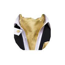 Dubulle Cravat 남성용 타이 포켓 스퀘어 및 커프스 단추 애스콧 행커치프 세트 솔리드 퍼플 Medium