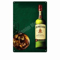 Irish Whiskey Metal Tin Sign Club Pub Bar Casino Decorative Plate Ice Cold Beer Poste [B00049284], 04-E 20x30cm-49284