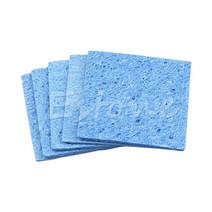 5개 납땜 인두 솔더 팁 용접 청소 스폰지 패드 파란색 크기 6CM T8WE, 사진처럼