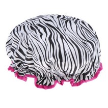 사우나 샴푸를 위한 목욕 모자 꽃에 의하여 인쇄되는 모자 보호 머리 성인 샤워 모자, 플라스틱, 다색, B