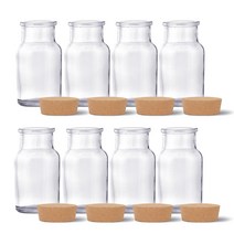미르코리아 원형 코르크 유리병 FW148, 100ml, 8개