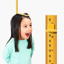 [전자키측정기] 모두달라 실용적인 온가족 어린이 키재기자 키측정기, 180cm, 노랑
