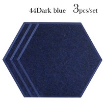 벽 패널 음향 패널 3 pcs 방음 흡음 액세서리 홈 스튜디오 소음 절연 데코 도어침실 방음제 벽지 흡음보드 가설방음벽 차음재 방음재 흡음제 방음벽, 진한 파란색, 큰 육각형, 0.8cm 저밀도
