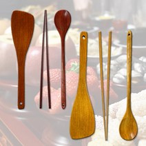 다드림 천연옻칠 황옻칠 조리도구 세트 튀김젓가락 사선뒤집개 롱볶음주걱 원목 추석, 옻칠세트