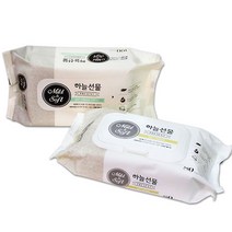 [문구조아] 하늘선물 물티슈 리필형 100매, 5개