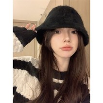 여성 방한모자 버킷햇 퍼 귀도리 귀달이 털 모자