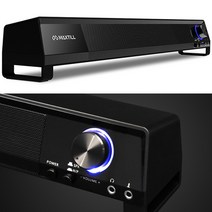 게이밍 피시방 스피커 컴퓨터 데스크탑 PC 게임용 사운드바, 블랙