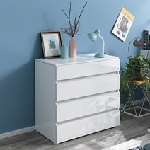 달리빙앤 프레아 4단 서랍장(목재상판), 화이트