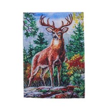 메모리얼스톤 Deer Garden Flag Animal Double Stitching for Yard Office