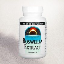소스네츄럴 보스웰리아 추출물 100정 인산칼슘 복용법 아유르베다 유향 스테아르산 보스벨리아 트리테르펜산 Source Naturals Boswellia Extract, 1개