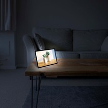 쉽지 A4 탁상용 LED 라이트패널 메뉴판 광고판 조명액자, 블랙+출력물(조명용 백릿+3000원)