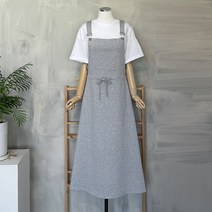 [행복여] 귀여운 캥거루 포켓 A라인 멜빵 원피스