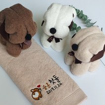 돌잔치답례품-강아지 모양 수건답례품-애견타올 애견센터 애견카페 동물병원 오픈 개성만점 선물 독특한 핸드메이드 타올 어린이집 유치원 행사 답례품-(사과나무답례품), 파트라슈(자수O)비닐포장