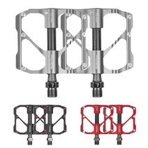 PROMEND 초경량 알루미늄 카본 페달 MTB 산악용 로드용 일반 생활용, 1set, MTB용(그레이)