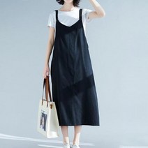 봄 여름 브이넥 점프수트 빅사이즈 루즈핏 여름반팔티 코디 하객룩 휴양지원피스