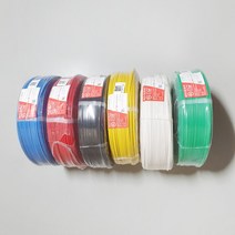 국산 HIV 2.5 SQ 단선 전선 케이블 1M 전기선 단심, 백색 1M