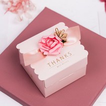 리본 사각 케이터링 핑거푸드 용기 간식 사탕 초콜릿 마카롱 다과 쿠키 박스 케이스, D