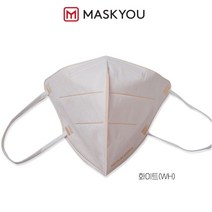 [국내제조] 마스크유 (MASKYOU) 2D 항균멸균 황토한지마스크 50매, 흰색 (화이트 WH)
